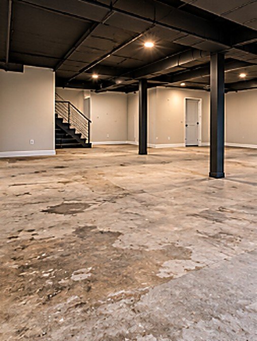 Metallic Epoxy Basement before epoxy installation