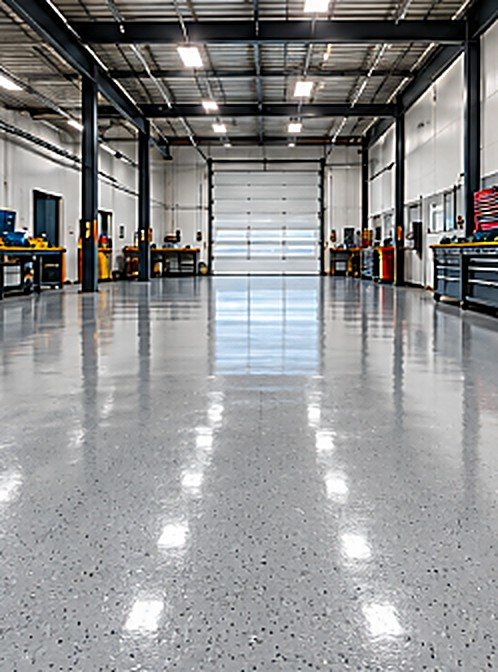 Commercial Workshop Floor after epoxy installation